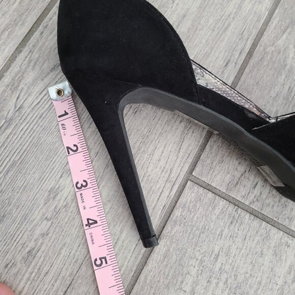 Fergalicious Radical Women's Black Peep-Toe Stiletto Heels Size 8.5W - Picture 15 of 15